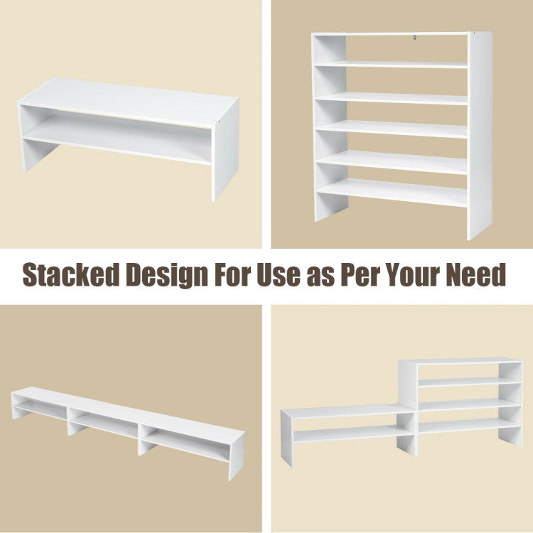 3-in-1 Wood Shoe Rack Ideal for Entryway and Hallway