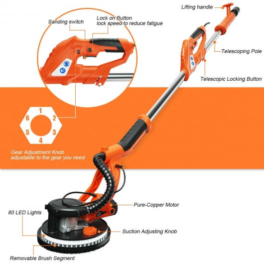 Electric Drywall Sander 750W Adjustable Variable Speed