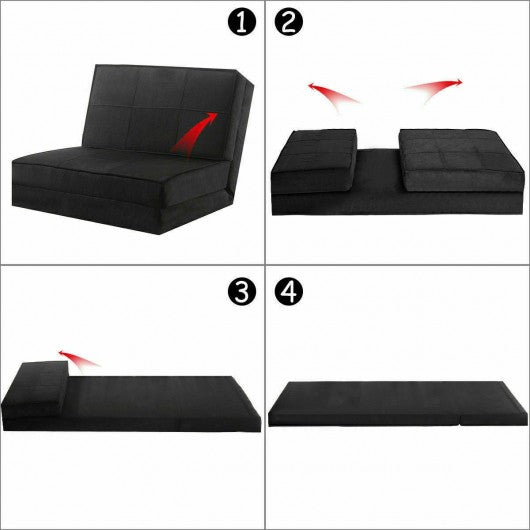 Convertible Lounger Folding Sofa Sleeper Bed