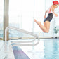 2 Pieces Stainless Steel Hand Rail Set with Quick Mount Base for Swimming Pool in Summer