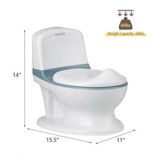 Kids Realistic Flushing Sound Lighting Potty Training Transition Toilet