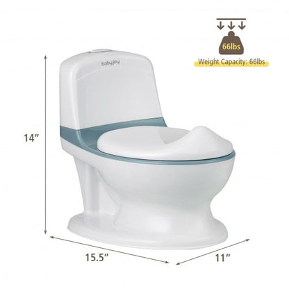 Kids Realistic Flushing Sound Lighting Potty Training Transition Toilet