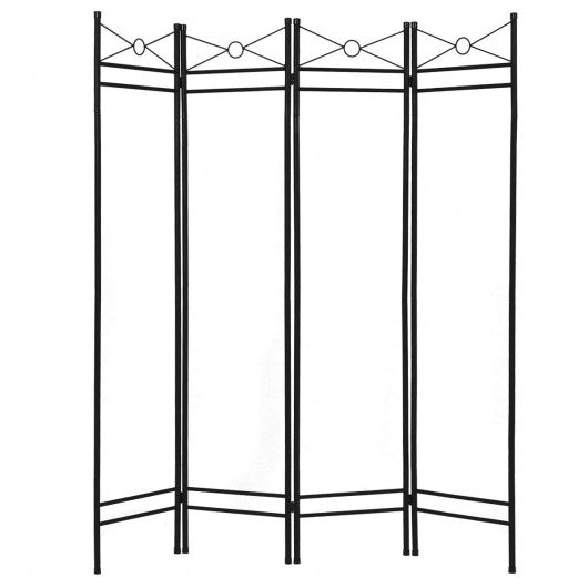 4 Panel Freestanding Metal Frame Private Folding Hinged Room Divider