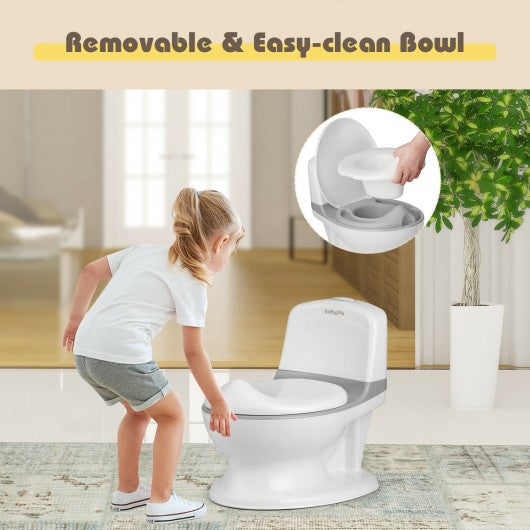 Kids Realistic Flushing Sound Lighting Potty Training Transition Toilet