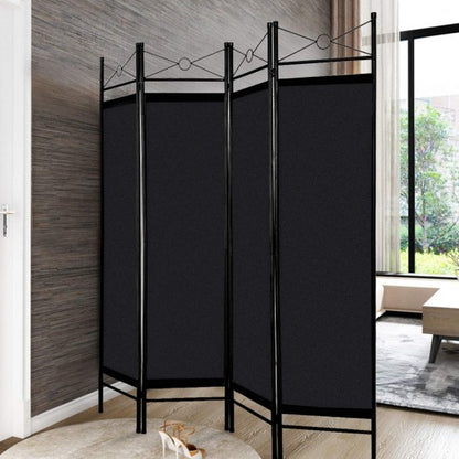 4 Panel Freestanding Metal Frame Private Folding Hinged Room Divider