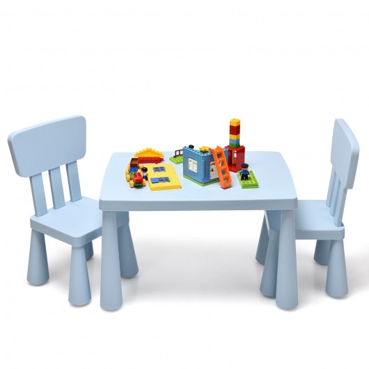 3-Piece Toddler Multi Activity Play Dining Study Kids Table and Chair Set