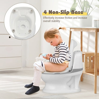 Kids Realistic Flushing Sound Lighting Potty Training Transition Toilet