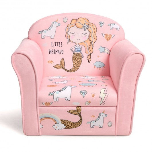 Kidsq Mermaid Armrest Couch Upholstered Sofa