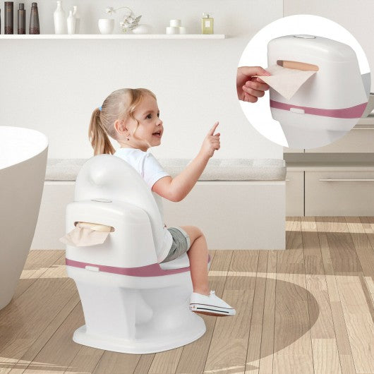 Kids Realistic Flushing Sound Lighting Potty Training Transition Toilet