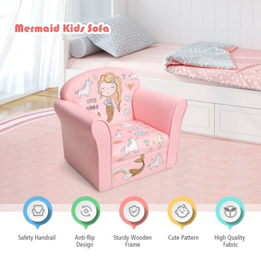 Kidsq Mermaid Armrest Couch Upholstered Sofa