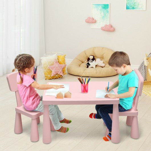 3-Piece Toddler Multi Activity Play Dining Study Kids Table and Chair Set