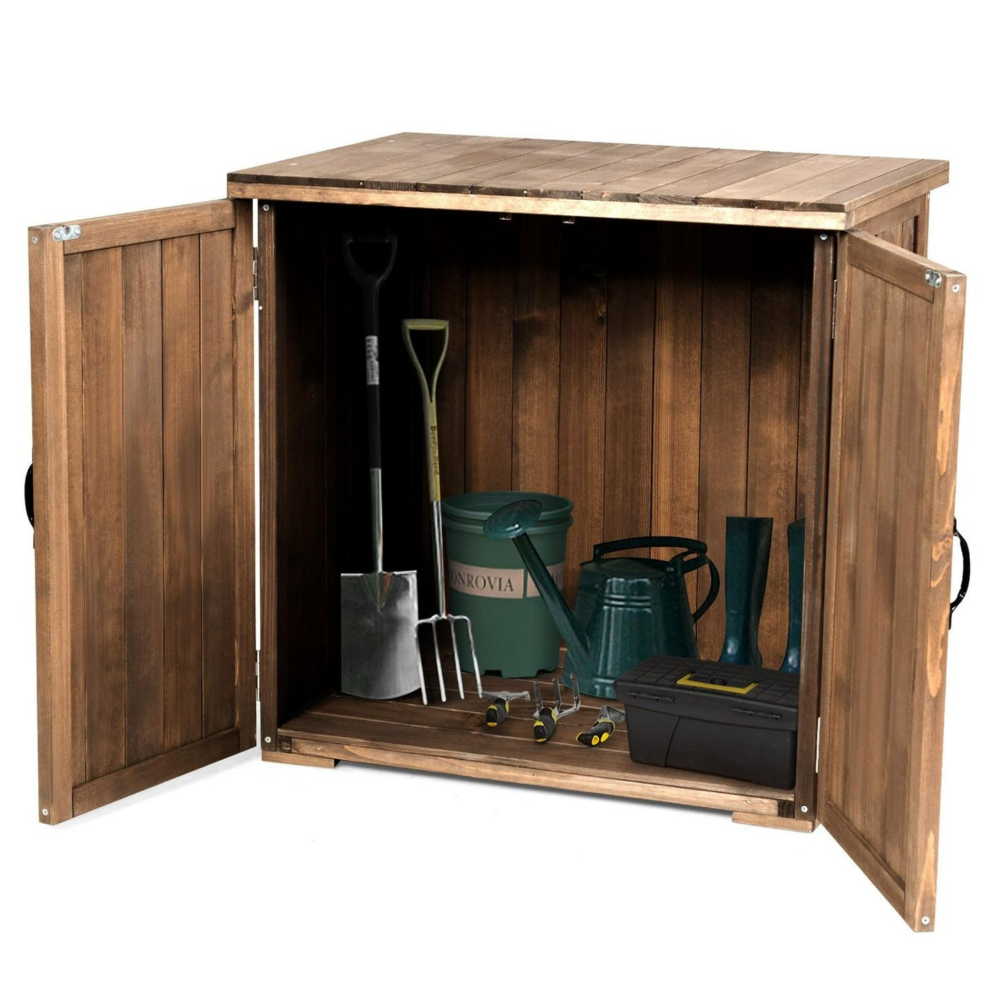 Outdoor Wooden Storage Cabinet with Double Doors