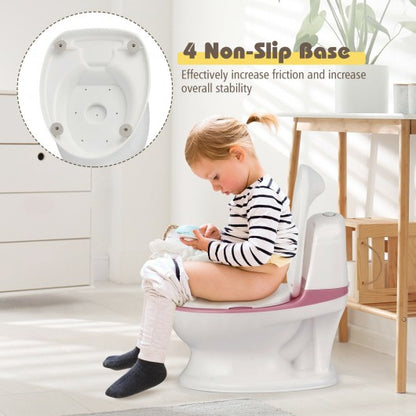 Kids Realistic Flushing Sound Lighting Potty Training Transition Toilet