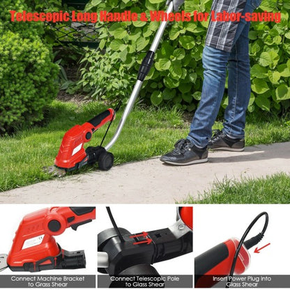 7.2V Cordless Grass Shear with Extension Handle