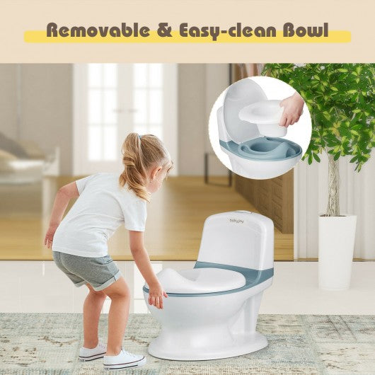 Kids Realistic Flushing Sound Lighting Potty Training Transition Toilet