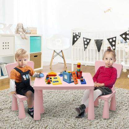 3-Piece Toddler Multi Activity Play Dining Study Kids Table and Chair Set