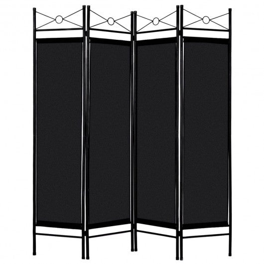 4 Panel Freestanding Metal Frame Private Folding Hinged Room Divider