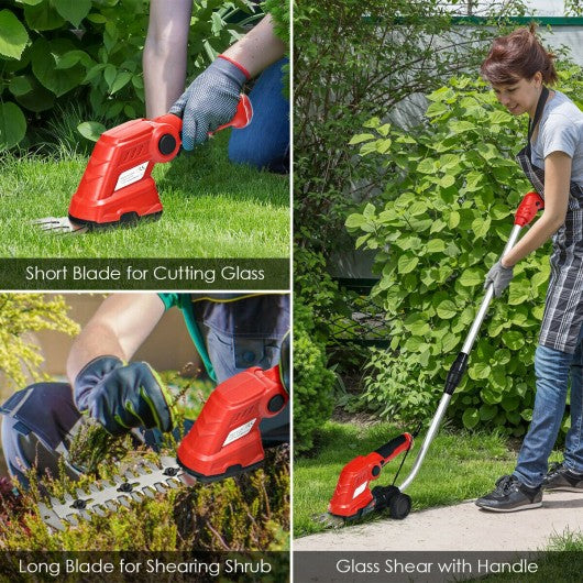 7.2V Cordless Grass Shear with Extension Handle