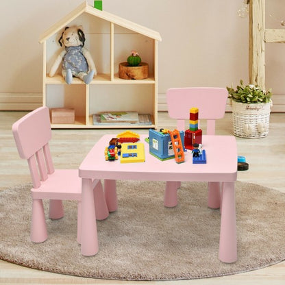 3-Piece Toddler Multi Activity Play Dining Study Kids Table and Chair Set