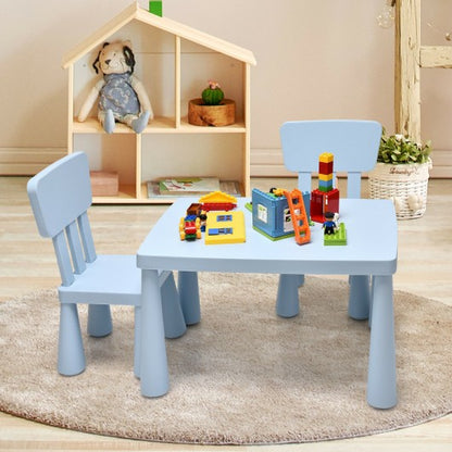 3-Piece Toddler Multi Activity Play Dining Study Kids Table and Chair Set