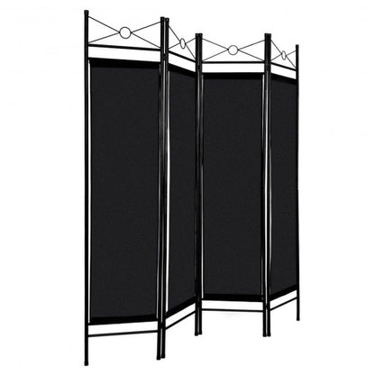 4 Panel Freestanding Metal Frame Private Folding Hinged Room Divider