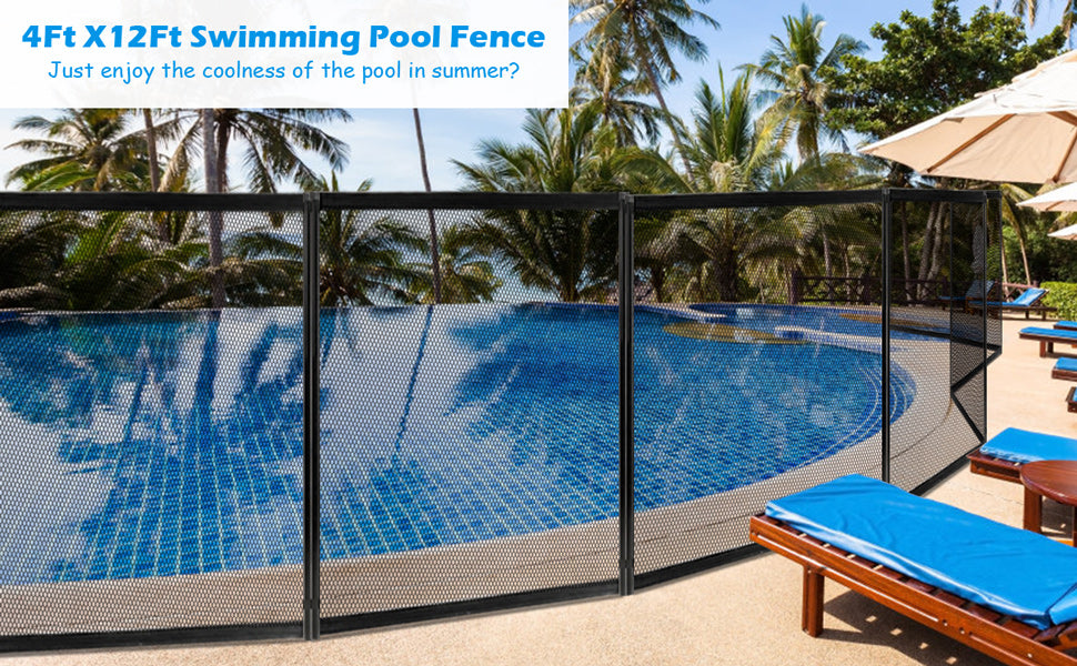 4' x 12' In-ground Swimming Pool Safety Fence