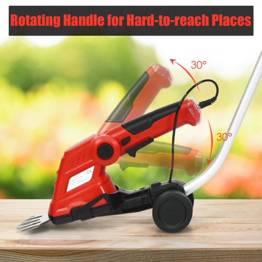7.2V Cordless Grass Shear with Extension Handle