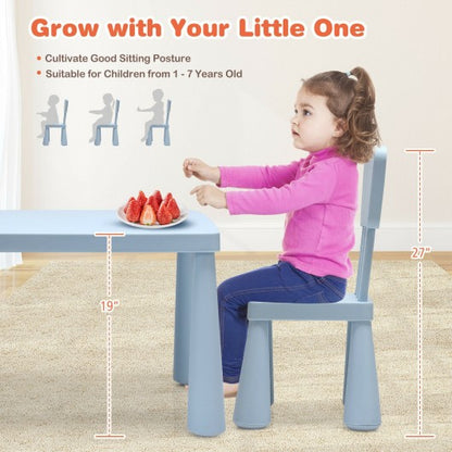 3-Piece Toddler Multi Activity Play Dining Study Kids Table and Chair Set