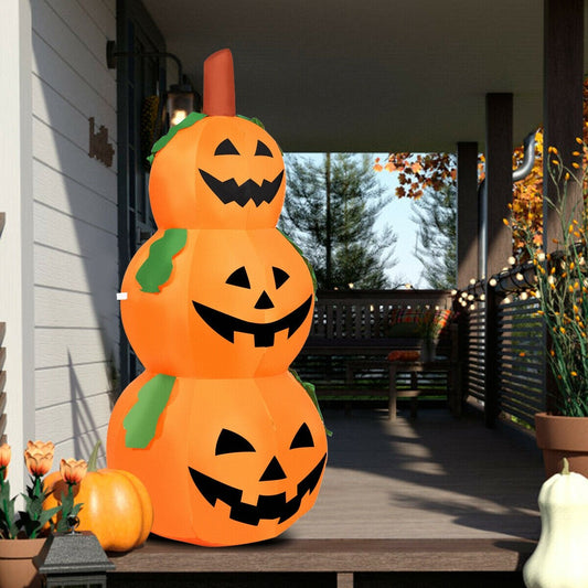 5 ft Halloween Inflatable 3-Pumpkin Stack Ghost