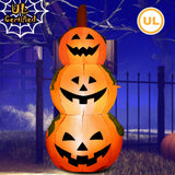 5 ft Halloween Inflatable 3-Pumpkin Stack Ghost
