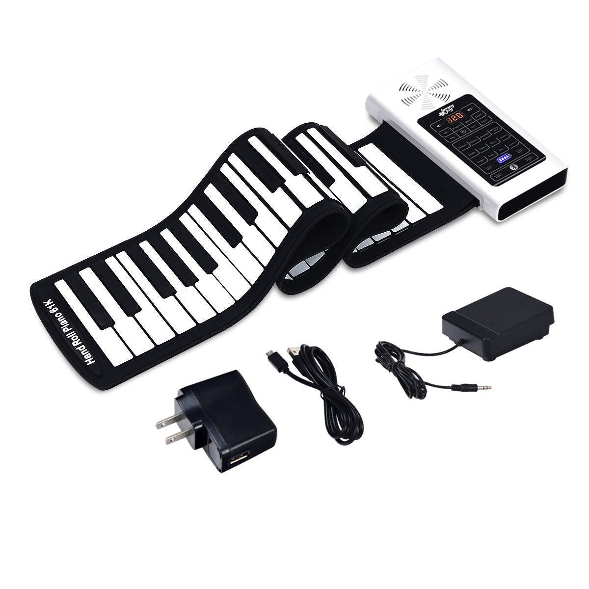 61 Key Electronic Roll up Silicone Rechargeable Piano Keyboard