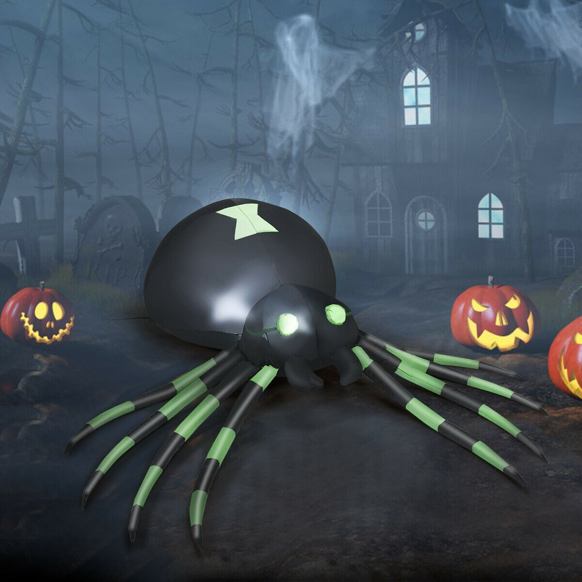 6FT Halloween Inflatable Blow-Up Spider