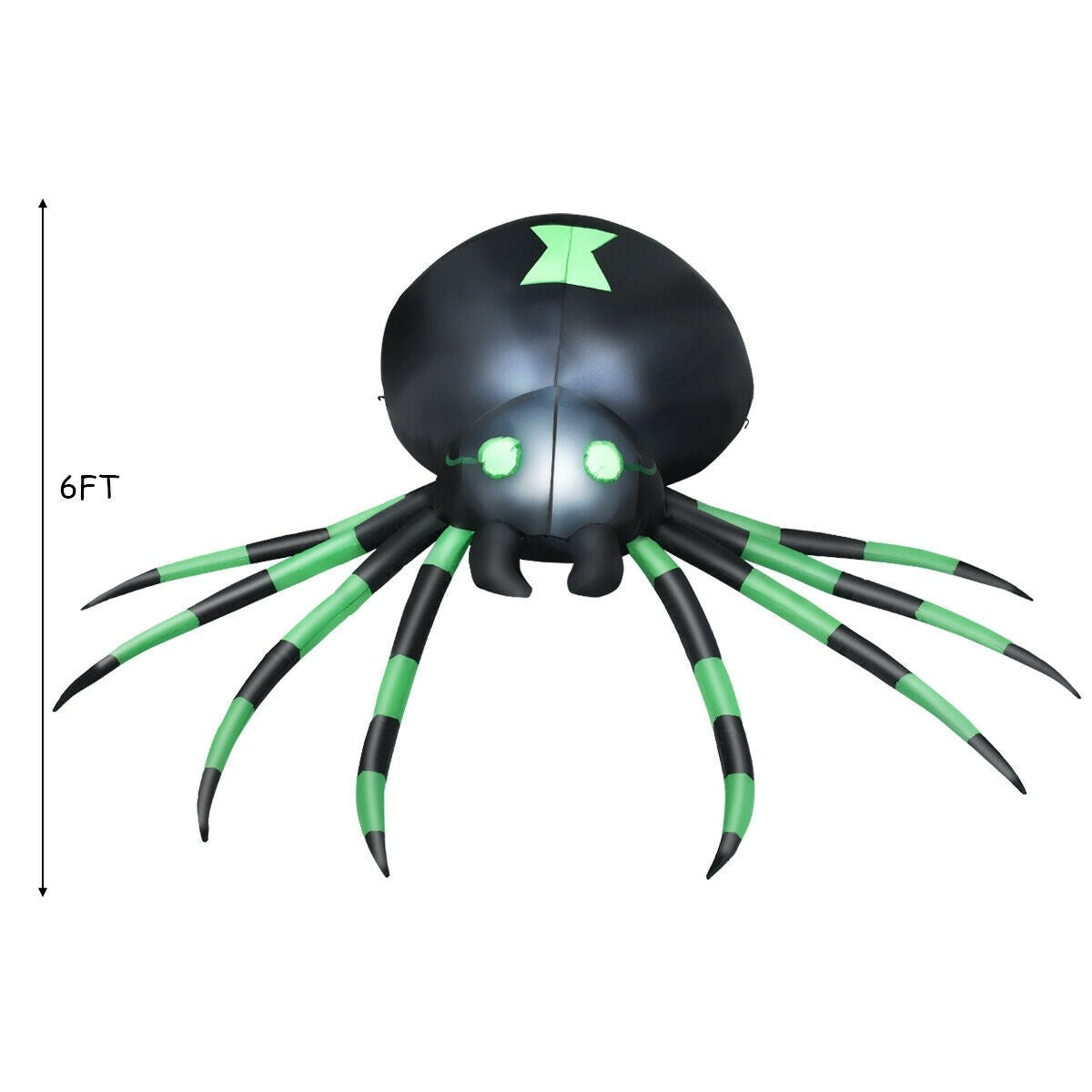 6FT Halloween Inflatable Blow-Up Spider