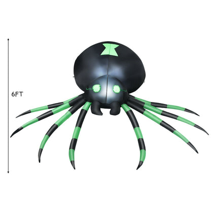 6FT Halloween Inflatable Blow-Up Spider