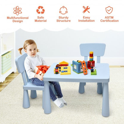 3-Piece Toddler Multi Activity Play Dining Study Kids Table and Chair Set