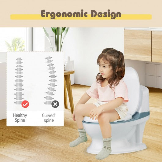 Kids Realistic Flushing Sound Lighting Potty Training Transition Toilet