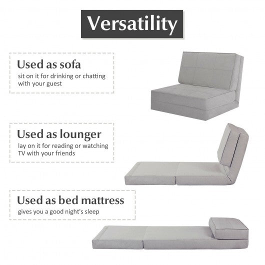 Convertible Lounger Folding Sofa Sleeper Bed