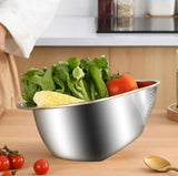 Stainless Steel Rice Washer Strainer Bowl
