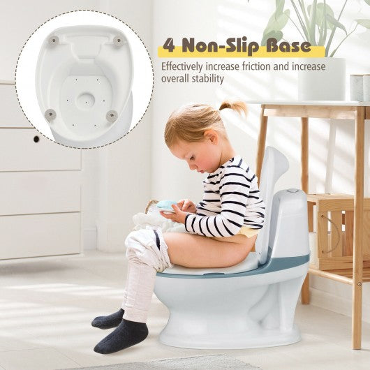 Kids Realistic Flushing Sound Lighting Potty Training Transition Toilet