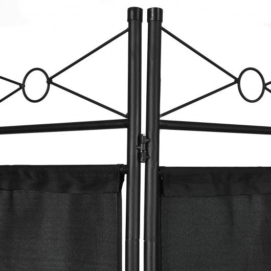 4 Panel Freestanding Metal Frame Private Folding Hinged Room Divider