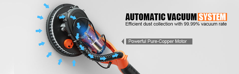 Electric Drywall Sander 750W Adjustable Variable Speed