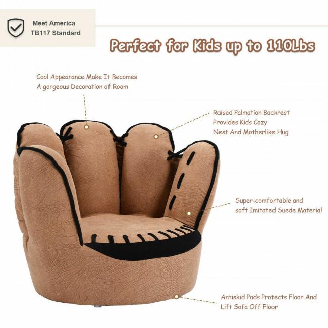 Household Five Fingers Baseball Glove Shaped Kids Leisure Upholstered Sofa