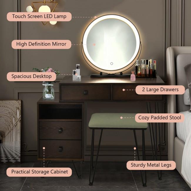 Modern Dressing Table with Storage Cabinet