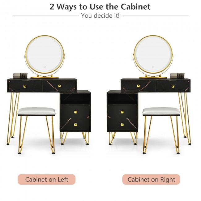 Modern Dressing Table with Storage Cabinet
