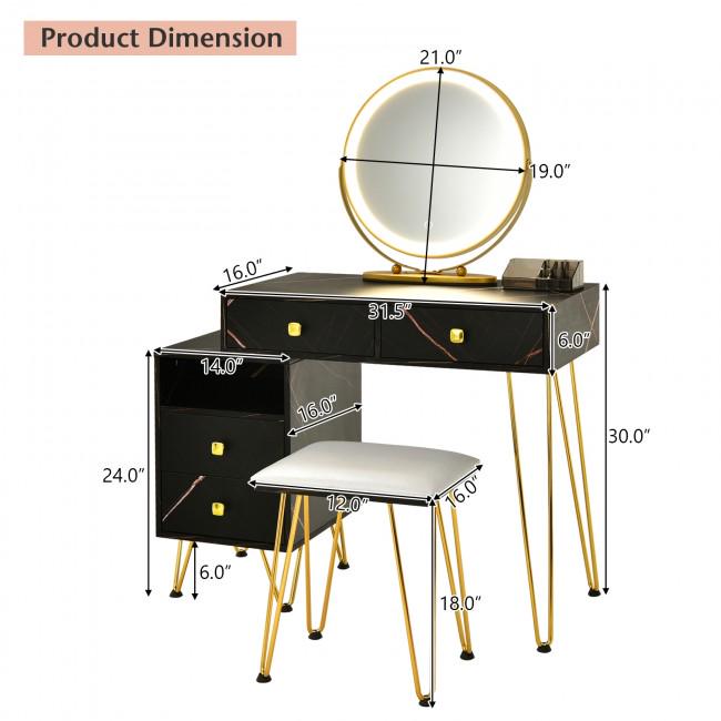 Modern Dressing Table with Storage Cabinet