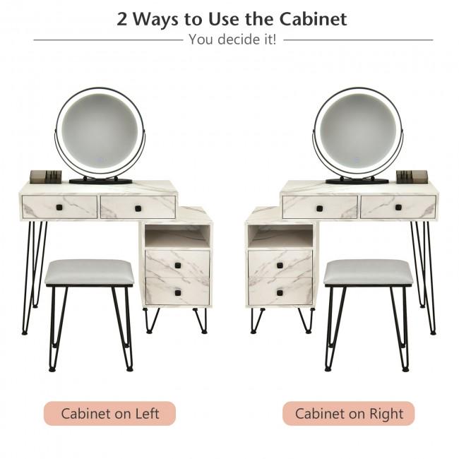 Modern Dressing Table with Storage Cabinet