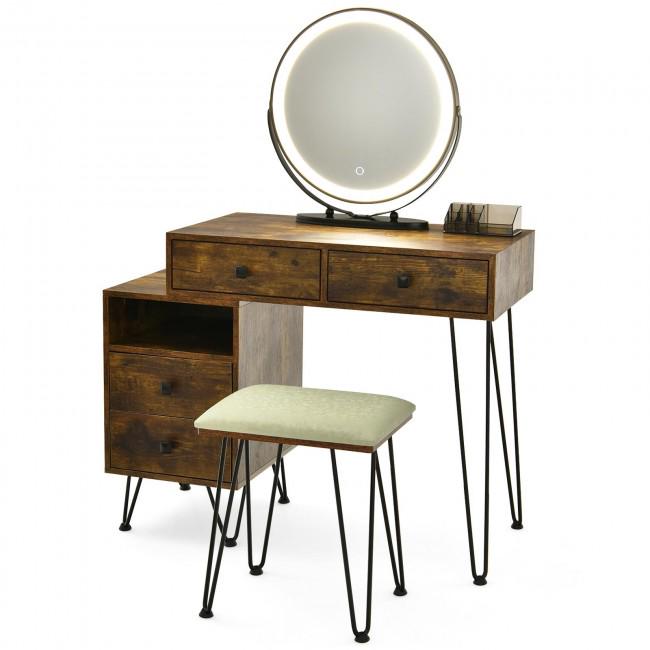 Modern Dressing Table with Storage Cabinet