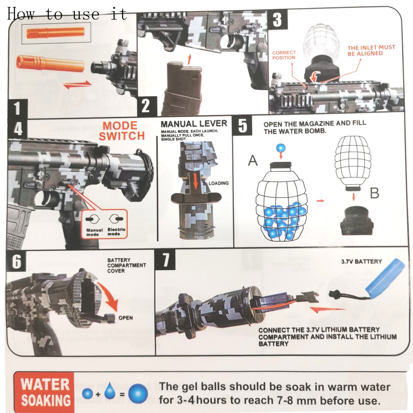 Electric Splatter Gel Ball Blaster