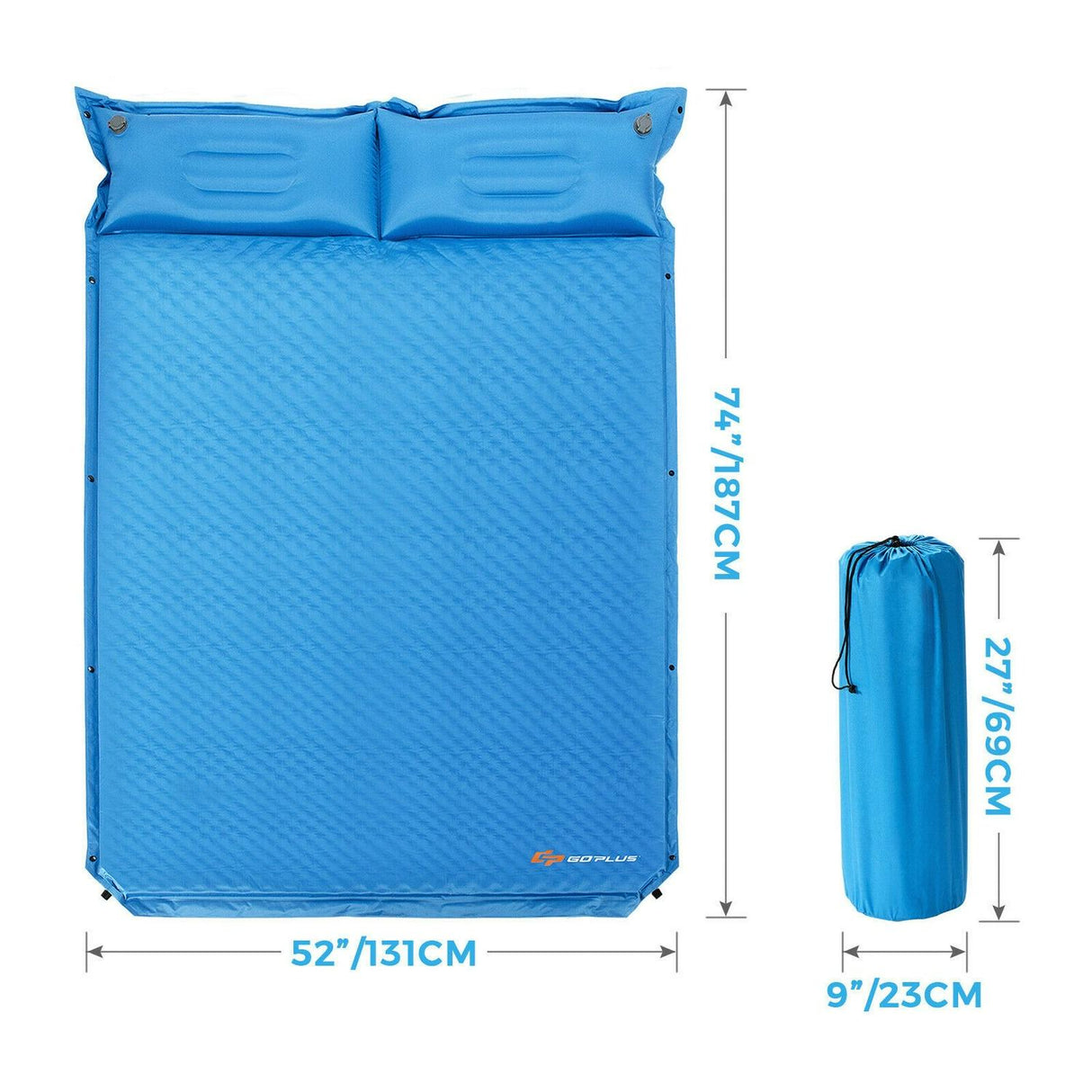 Self-Inflating Camping Outdoor Sleeping Mat with Pillows Bag