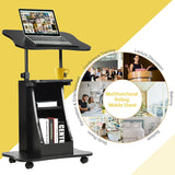 Sit-to-Stand Laptop Desk Cart Height Adjustable with Storage